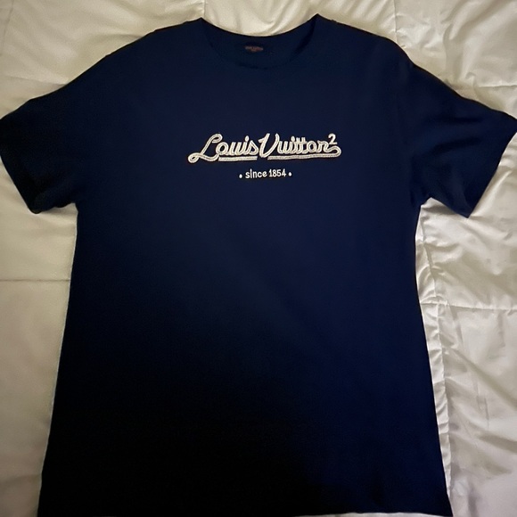 Louis Vuitton T shirt Men Large Navy - Picture 1 of 2